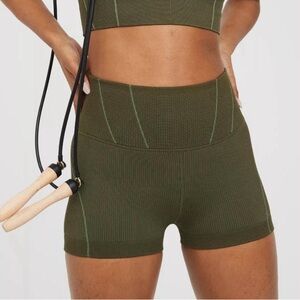 Aerie Seamless Army Green Shorts